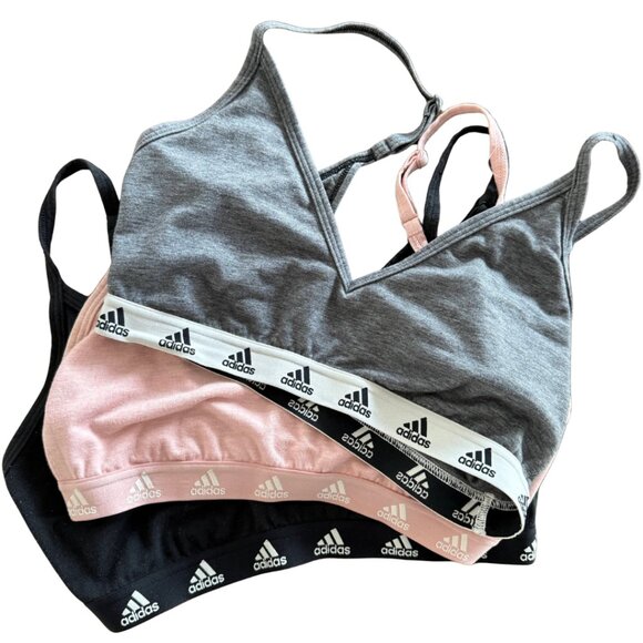 🏃♀️ Adidas Bralette Bundle (Black/Gray/Pink) - Picture 1 of 7